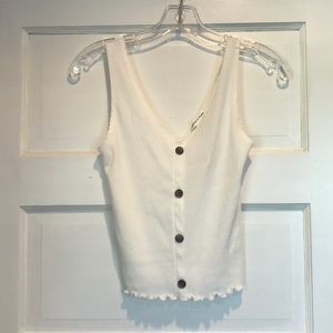 Caution to the Wind Button Up Tank Top